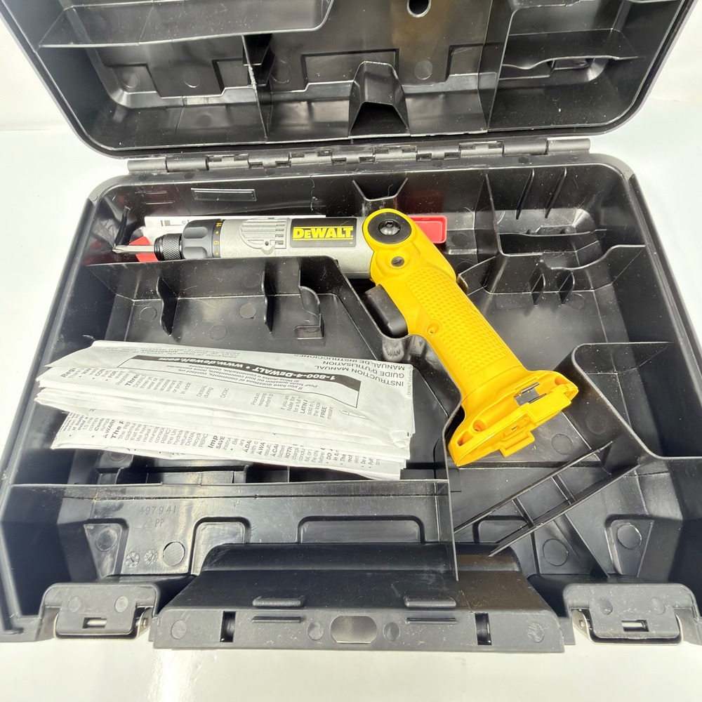 DeWalt DW920 7.2V Cordless Adjustable Two Position Screwdriver Hard Case Manual